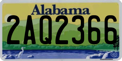 AL license plate 2AQ2366