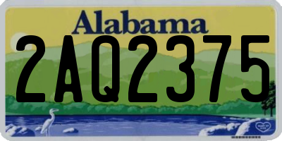 AL license plate 2AQ2375