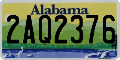 AL license plate 2AQ2376