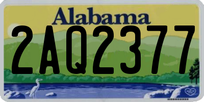 AL license plate 2AQ2377