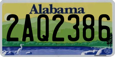 AL license plate 2AQ2386