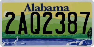 AL license plate 2AQ2387