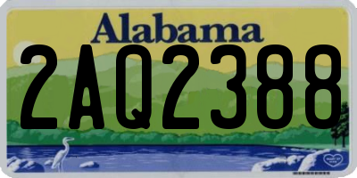 AL license plate 2AQ2388