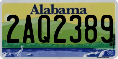AL license plate 2AQ2389