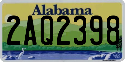 AL license plate 2AQ2398