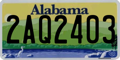 AL license plate 2AQ2403