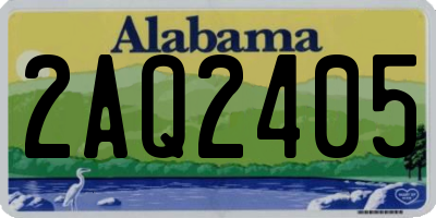 AL license plate 2AQ2405