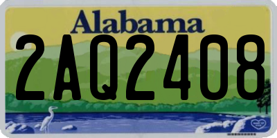 AL license plate 2AQ2408