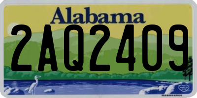 AL license plate 2AQ2409