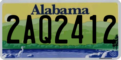 AL license plate 2AQ2412