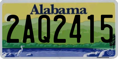 AL license plate 2AQ2415