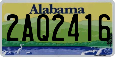 AL license plate 2AQ2416