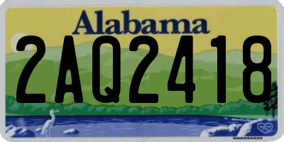 AL license plate 2AQ2418
