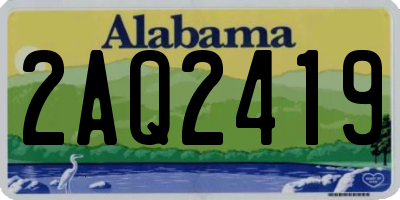 AL license plate 2AQ2419