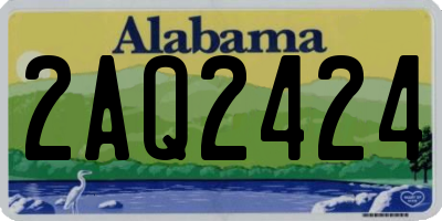 AL license plate 2AQ2424