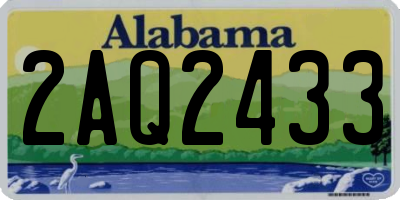 AL license plate 2AQ2433