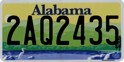 AL license plate 2AQ2435