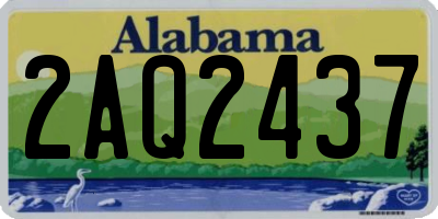 AL license plate 2AQ2437