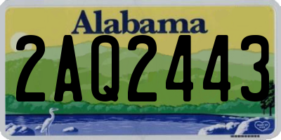 AL license plate 2AQ2443