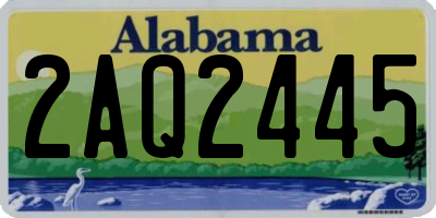 AL license plate 2AQ2445