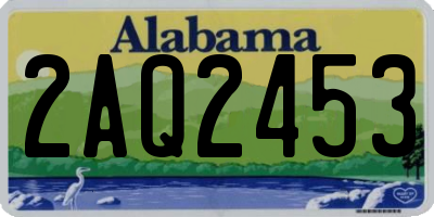 AL license plate 2AQ2453