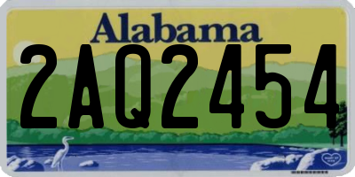 AL license plate 2AQ2454