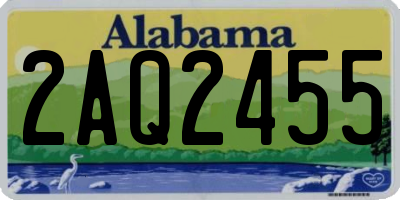 AL license plate 2AQ2455