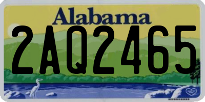AL license plate 2AQ2465