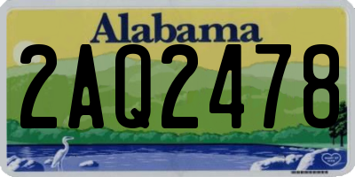 AL license plate 2AQ2478