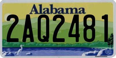 AL license plate 2AQ2481