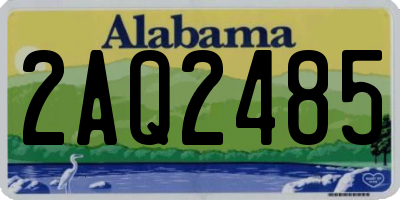 AL license plate 2AQ2485