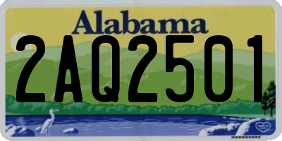 AL license plate 2AQ2501