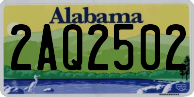 AL license plate 2AQ2502