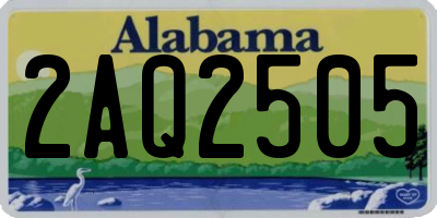 AL license plate 2AQ2505