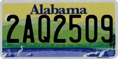 AL license plate 2AQ2509