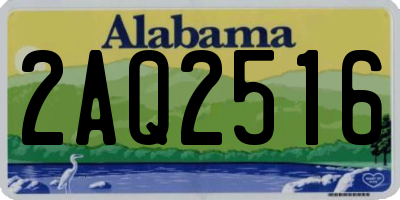 AL license plate 2AQ2516