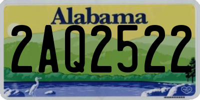 AL license plate 2AQ2522