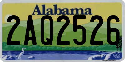 AL license plate 2AQ2526