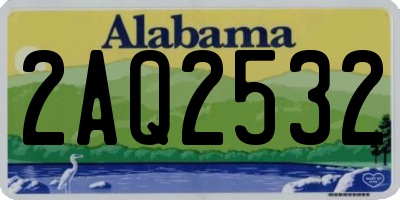 AL license plate 2AQ2532