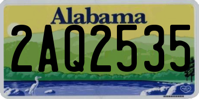 AL license plate 2AQ2535