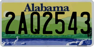 AL license plate 2AQ2543