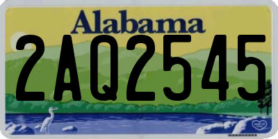 AL license plate 2AQ2545