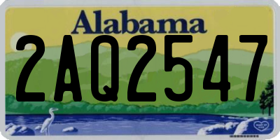AL license plate 2AQ2547