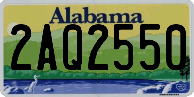 AL license plate 2AQ2550