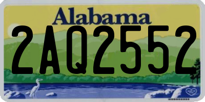 AL license plate 2AQ2552