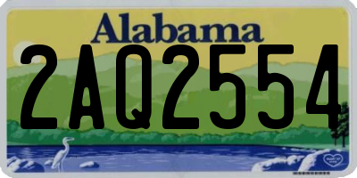 AL license plate 2AQ2554