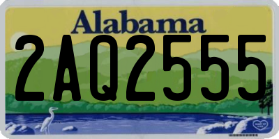 AL license plate 2AQ2555
