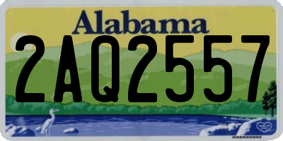 AL license plate 2AQ2557