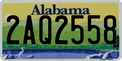 AL license plate 2AQ2558