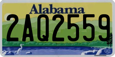 AL license plate 2AQ2559